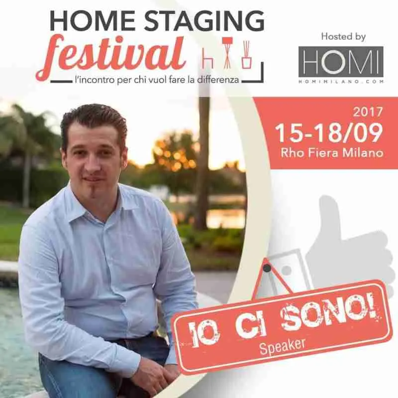 Vanni Valente, speaker al Home Staging Festival a Milano, evento dal 15 al 18 settembre 2017.